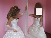 Продам шикарное свадебное платье нежного сливочного цвета