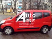 Передний салон,  левое стекло (под оригинал) на Fiat Fiorino