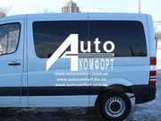 Передний салон,  левое окно,  короткая база на Mercedes-Benz Sprinter 06